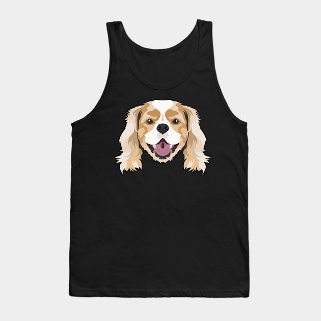 Smiling Cavalier King Charles Spaniel Tank Top by GreenOptix